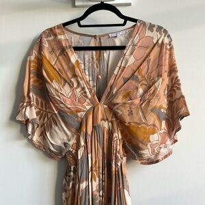 Fall Floral Midi Dress